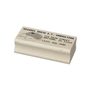 Computer Mouse Electronics Tech Consultant Address Rubber Stamp