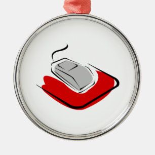 Computer Mouse Metal Tree Decoration