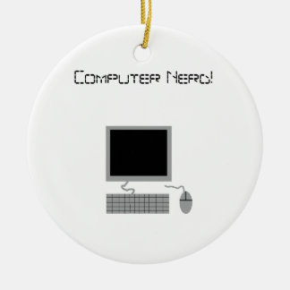 Computer Nerd Ceramic Tree Decoration