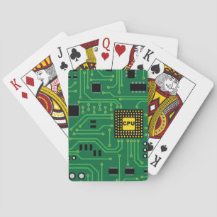Computer Nerd Circuit Board CPU                  I Playing Cards