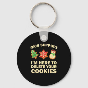 Computer Nerd Funny Christmas Designs Men's Black  Key Ring