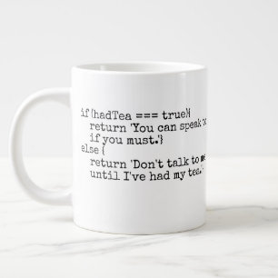 Computer nerd IT tech geek humour tea Large Coffee Mug