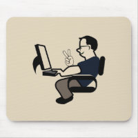 Computer Nerd Peace Sign