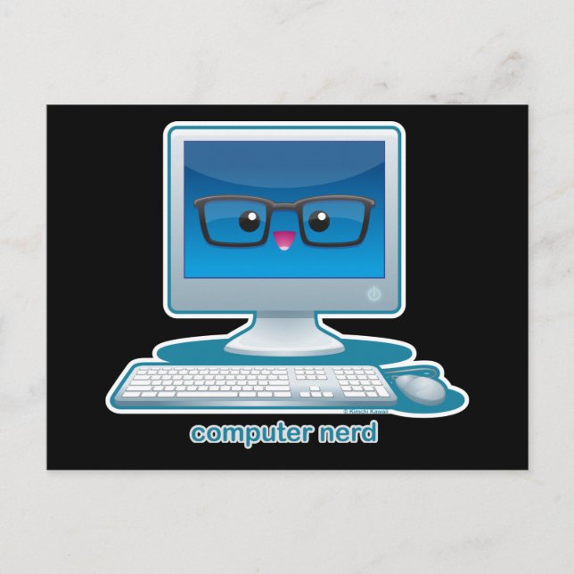 Computer Nerd Postcard (Front)