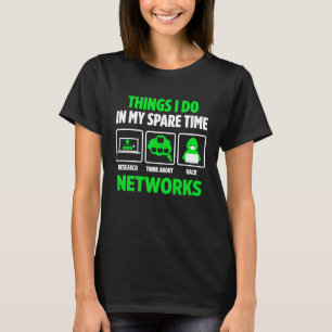 Computer Network Programming and  Hacker T-Shirt