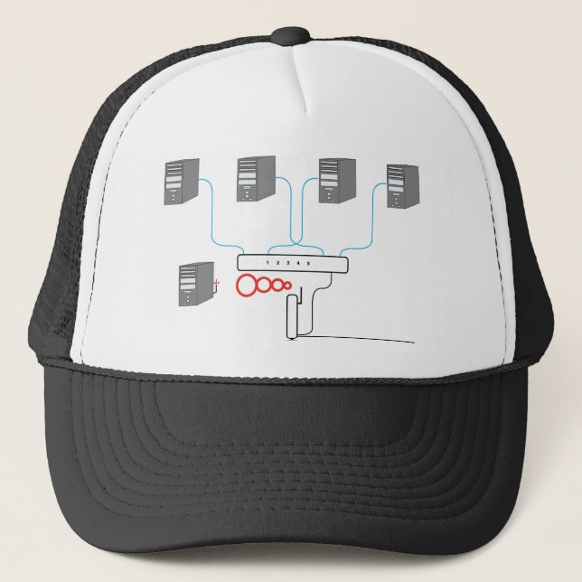 Computer Network Trucker Hat (Front)