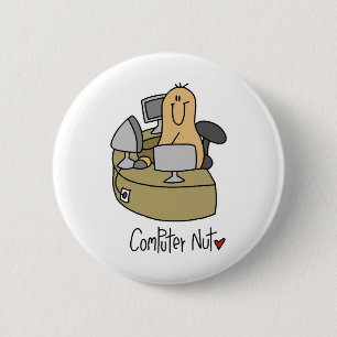 Computer Nut T-shirts and Gifts 6 Cm Round Badge