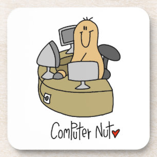 Computer Nut T-shirts and Gifts Coaster