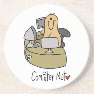 Computer Nut T-shirts and Gifts Coaster