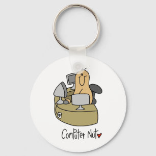 Computer Nut T-shirts and Gifts Key Ring