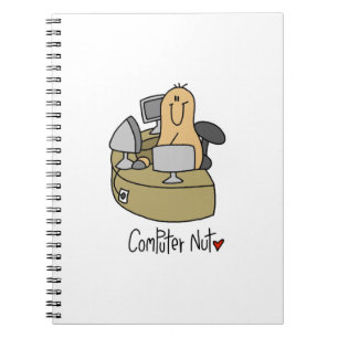 Computer Nut T-shirts and Gifts Spiral Notebook