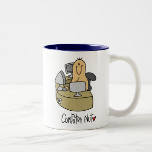 Computer Nut T-shirts and Gifts Two-Tone Coffee Mug