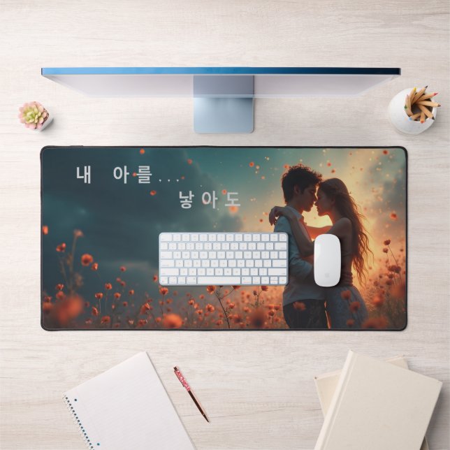 Computer pad depicting a romantic relationship (Office 1)