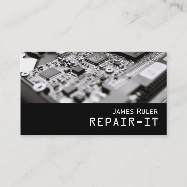 Computer PC Electronics Repair Business Card (Front)