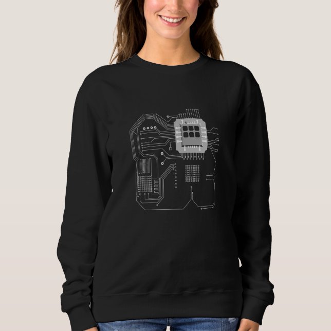 Computer Processor Microchip Technology Sweatshirt (Front)