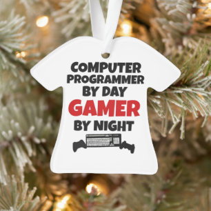 Computer Programmer by Day Gamer by Night Ornament