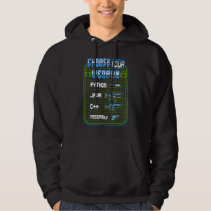 Computer Programmer Choose Retro Game Of Weapons Hoodie
