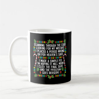 Computer Programmer Coding Debugging Christmas Coffee Mug
