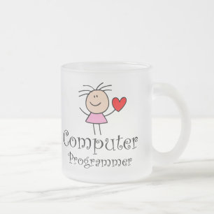 Computer Programmer Frosted Glass Coffee Mug