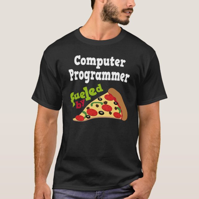 Computer Programmer (Funny) Pizza T Shirt (Front)