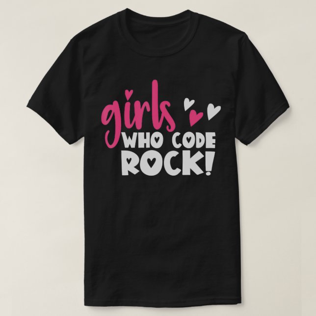 Computer Programmer  Girls Coding Web Designer  T-Shirt (Design Front)