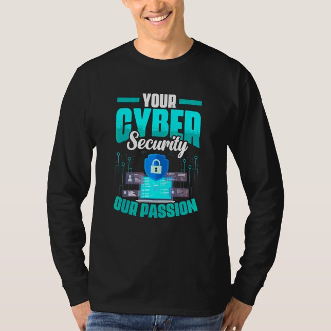Computer Programmer Programming Cyber Security T-Shirt (Front)
