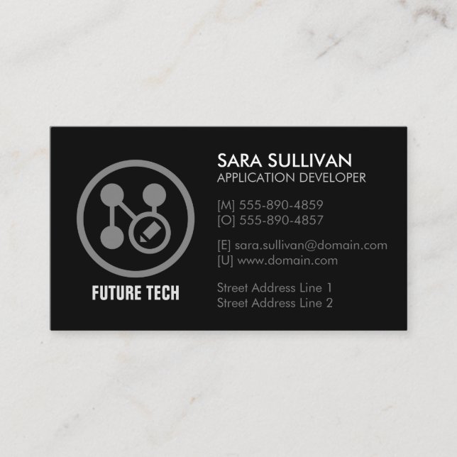 Computer Programmer Technology Business Card (Front)