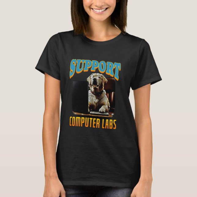 Computer Programming Labrador Retriever Software D T-Shirt (Front)