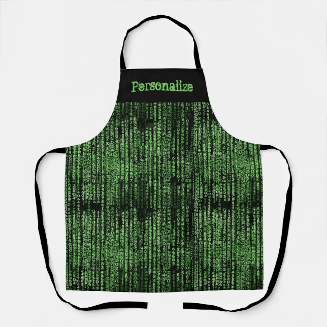 Computer Programming Matrix Data Personalized Apron (Front)