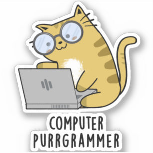 Computer Purr-grammer Funny Cat Pun
