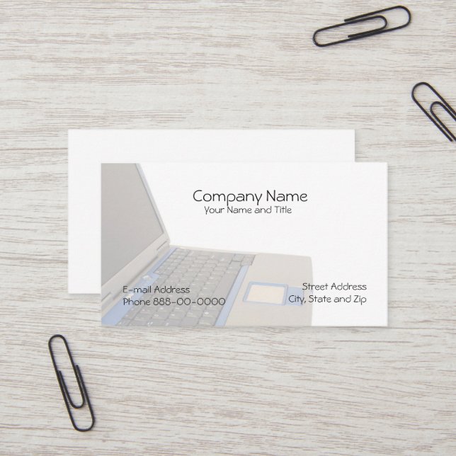 Computer Repair Business Card (Front/Back In Situ)