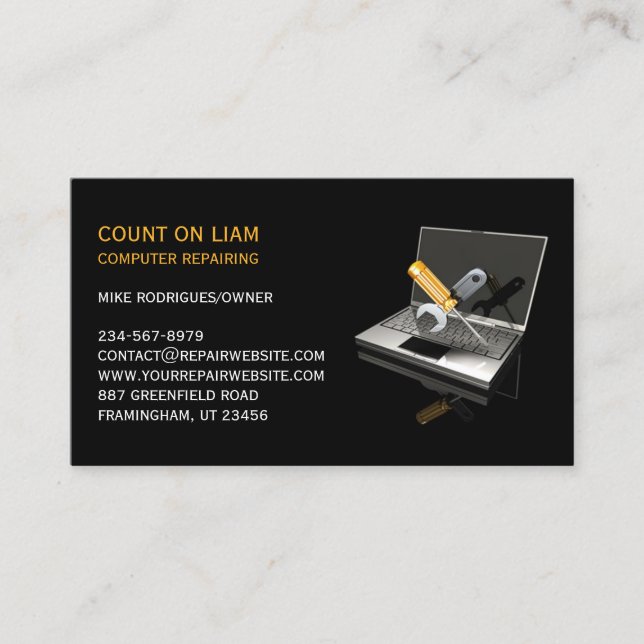 Computer Repair Business Card (Front)