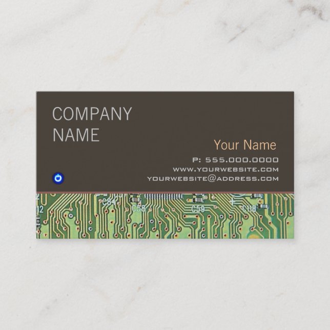 Computer Repair  Business Card (Front)