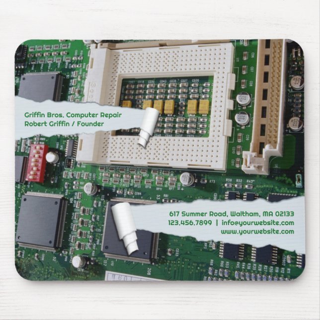 Computer Repair Business Mouse Pad Template (Front)