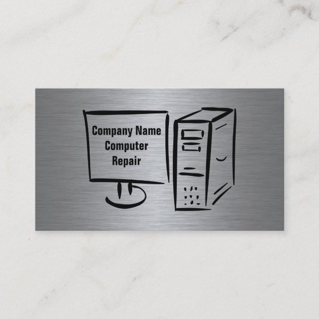 Computer Repair or Tech Support Business Card (Front)