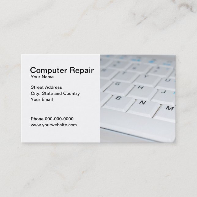 Computer Repair Services Business Card (Front)