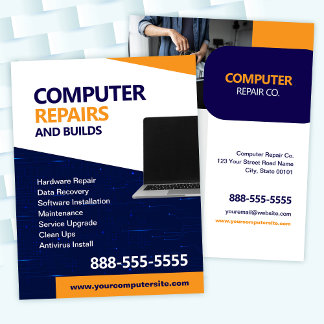 Computer Repairs and Maintenance Flyer Template