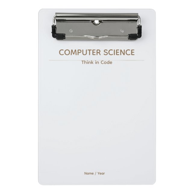 Computer Science Clipboard –Minimal Design custom (Front)