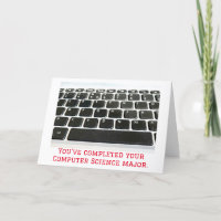 Computer Science Degree with Keyboard Congrats
