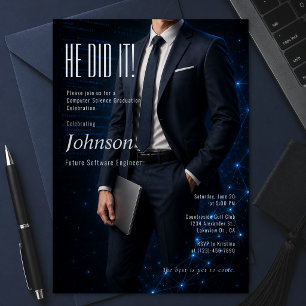 Computer Science Graduation Invitation