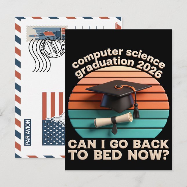 Computer Science Graduation T-Shirt – Code Complet Holiday Postcard (Front/Back)