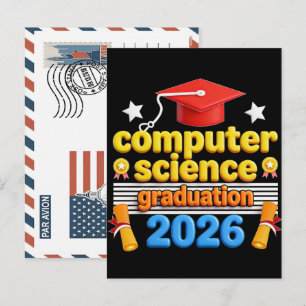 Computer Science Graduation T-Shirt  Holiday Postcard