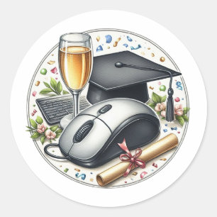 Computer Science & Information Technology Graduate Classic Round Sticker