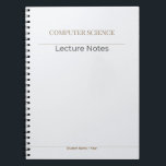 Computer Science Notebook – Minimal Academic Editi<br><div class="desc">A modern minimalist notebook designed for computer science students. Featuring a clean structured layout ideal for coding notes,  algorithms,  and technical lectures. Professional and timeless design.Personalise with your name and academic year.</div>