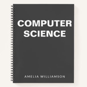 Computer Science Personalised School Black Graph Notebook