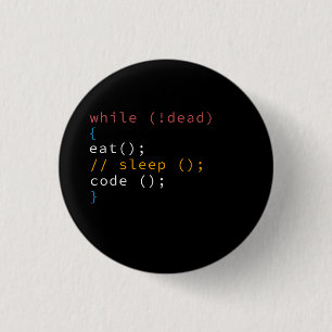 Computer Science Python Programmer Eat Code Sleep 3 Cm Round Badge