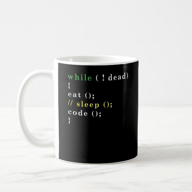 Computer Science Python Programmer Eat Code Sleep Coffee Mug (Left)