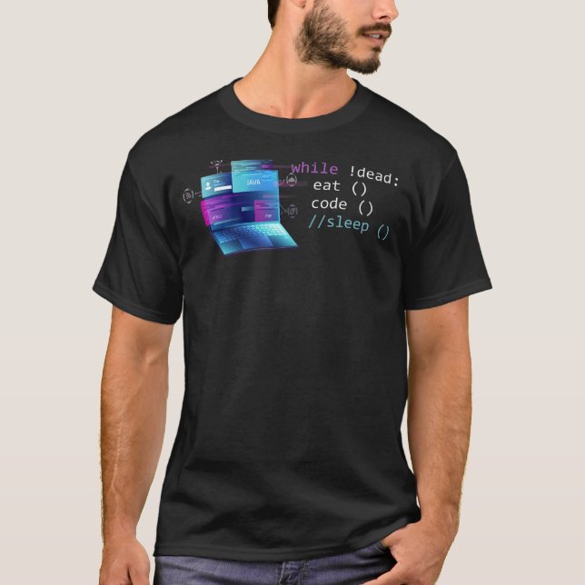 Computer Science Python Programmer Eat Code Sleep  T-Shirt (Front)