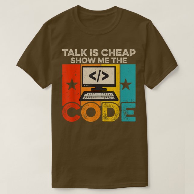 Computer Science Shirts Show Me The Code Programme (Design Front)