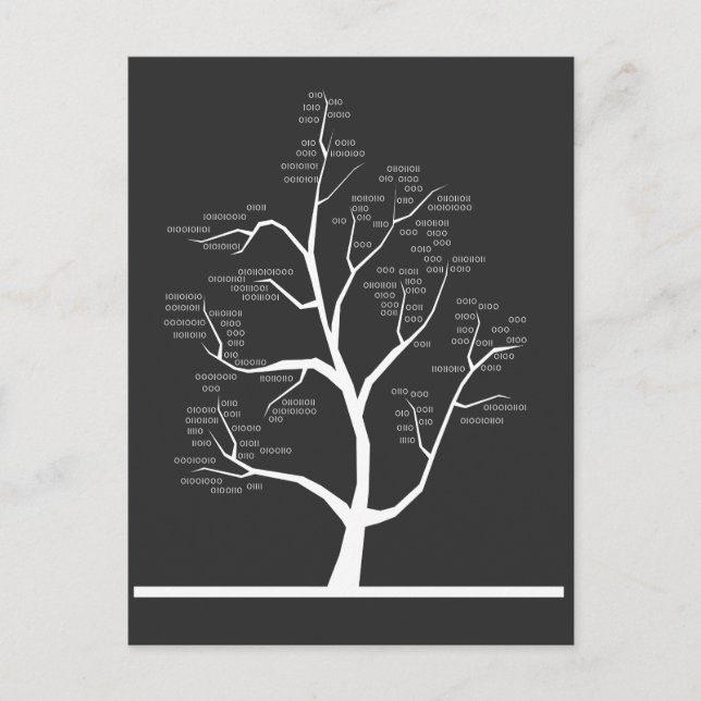 Computer Science Teacher binary code Tree Postcard (Front)